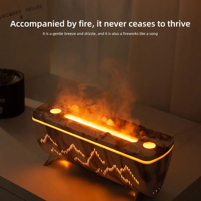 Difusor de aroma de doble boquilla Flame Glow: humidificador de aceites esenciales con efecto medusa
