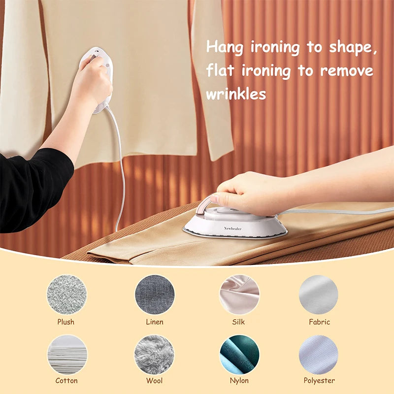 Mini plancha eléctrica para viajes y hogar con mango plegable