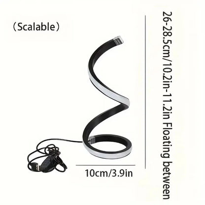 LumiSpiral – Lámpara LED moderna de noche y mesa (2025) para la decoración del hogar