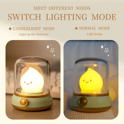 Portable Mini LED Night Light -  Cute Rechargeable Desk Lamp for Warm, Charming Spaces