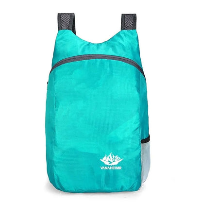 Mochila de viaje plegable ultraligera: impermeable y de gran capacidad para deportes al aire libre.