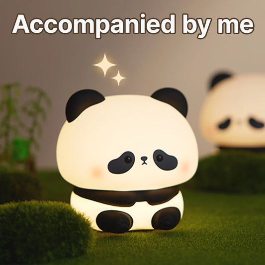 Cuddly Panda LED Bedside Night Light – Touch Control & Timer