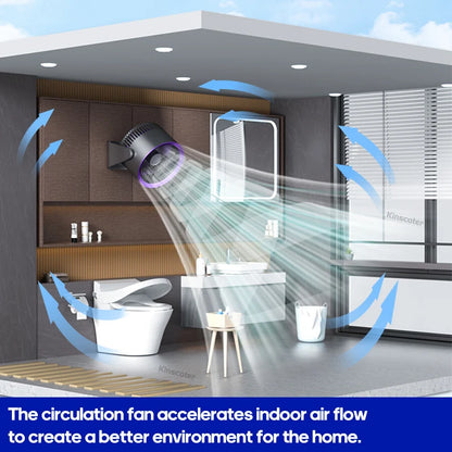 Ventilador eléctrico multifuncional para pared, techo y escritorio