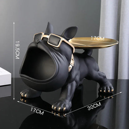 GuardDog Décor - Estatua de perro de resina de 30 cm con compartimento de almacenamiento oculto