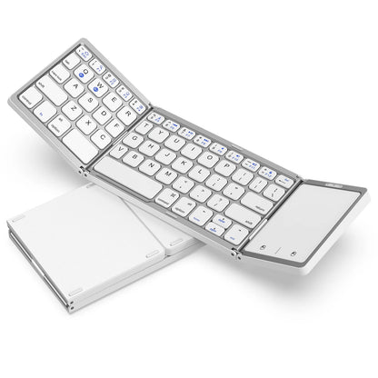 Teclado Bluetooth plegable Seenda: inalámbrico, recargable y portátil para PC, Mac, iOS, Android y Windows.