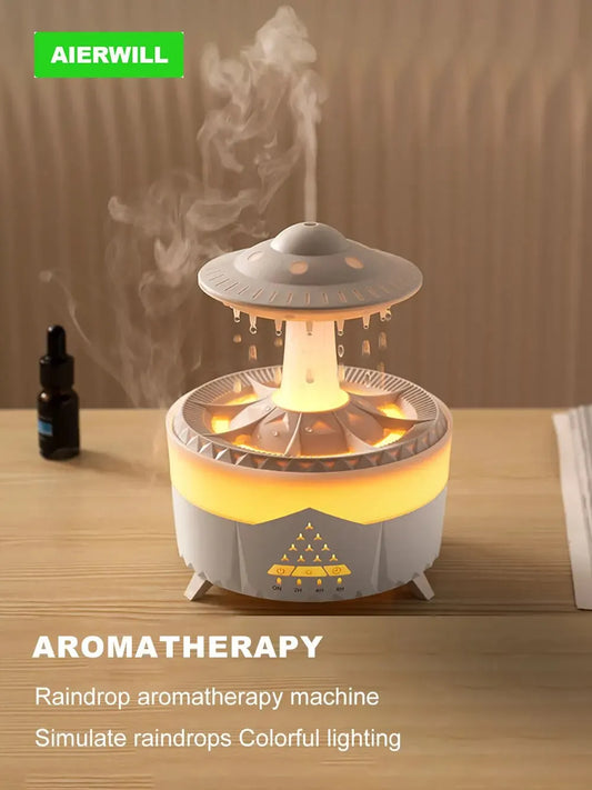 Aierwill UFO Ultrasonic Aroma Diffuser – Essential Oil Humidifier with Remote Control & Mist Maker