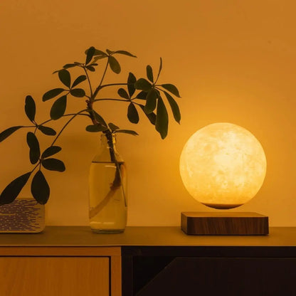 Lámpara de luna flotante magnética: luz nocturna LED de 3 colores para el hogar y la oficina
