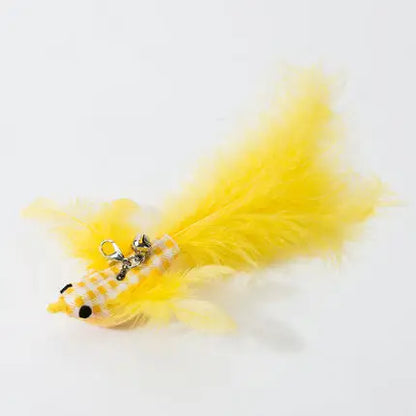 Juguete interactivo de caza para gatos: varita de plumas con campana y ventosa