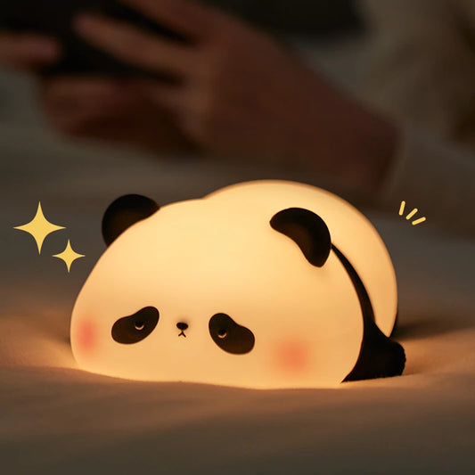Cuddly Panda LED Bedside Night Light – Touch Control & Timer