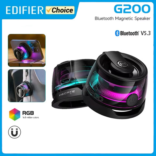 Edifier HECATE G200 – Altavoz Bluetooth RGB con soporte para teléfono y 7 horas de reproducción (BT 5.3)