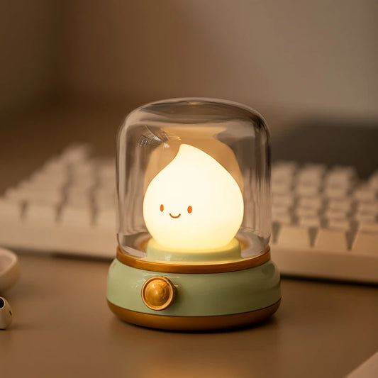 Portable Mini LED Night Light -  Cute Rechargeable Desk Lamp for Warm, Charming Spaces