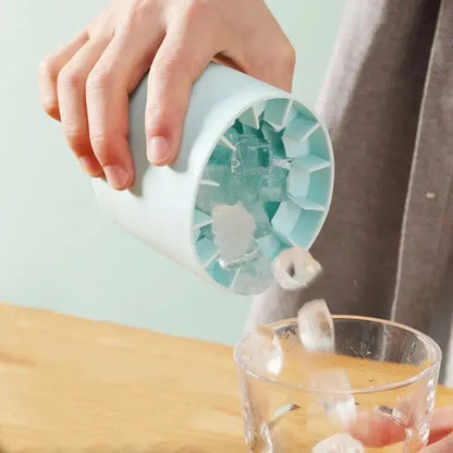 Molde redondo de silicona para cubitos de hielo: compacto, creativo y refrescante