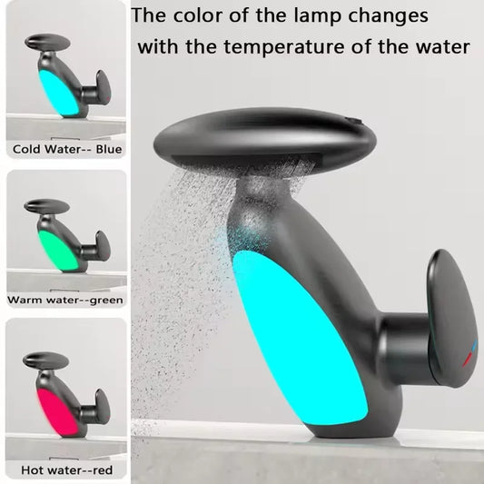 Luxury LED Bathroom Faucet – Multi-Functional Hot & Cold Mixer Tap