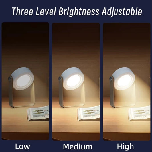 Creative Foldable LED Night Lamp – Portable Wood Handle Lantern & USB Rechargeable