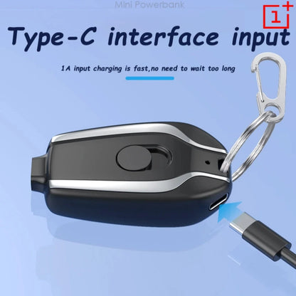 Minibatería externa con llavero ONEPLUS con puertos de carga rápida 3 en 1