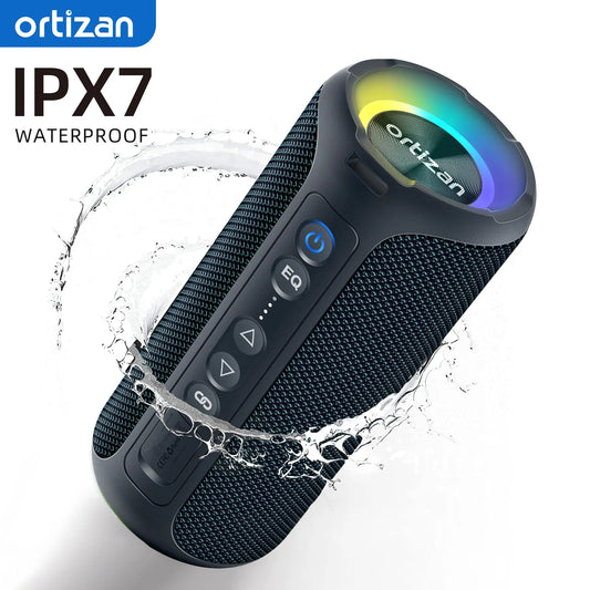 Altavoz Bluetooth portátil: graves profundos, batería de 30 horas, resistencia al agua IPX7 e inalámbrico 