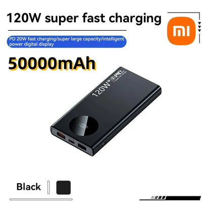 Batería externa Xiaomi de alta capacidad de 120 W y 50 000 mAh: carga ultrarrápida para todos los dispositivos