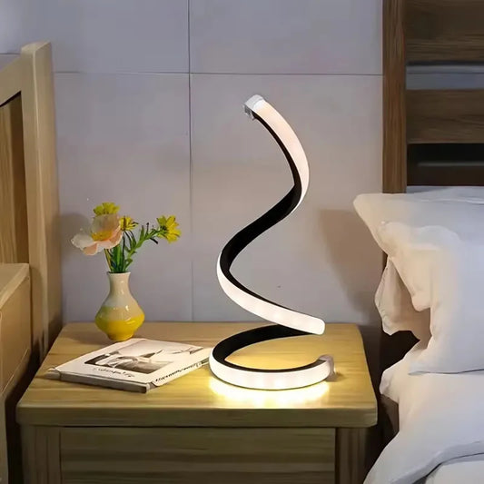 LumiSpiral – Lámpara LED moderna de noche y mesa (2025) para la decoración del hogar