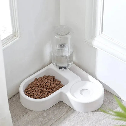Comedero 2 en 1 para perros y gatos: dispensador de agua y comedero automático