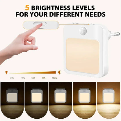 Luz nocturna LED automática con sensor de movimiento 