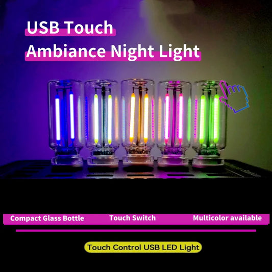 Touch Control LED USB Night Light – Compact Plug-in for Cosy Mood