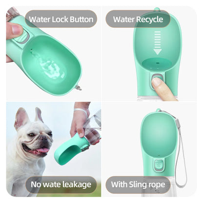 Botella de agua para perros a prueba de fugas: dispensador de hidratación portátil para paseos, viajes y senderismo