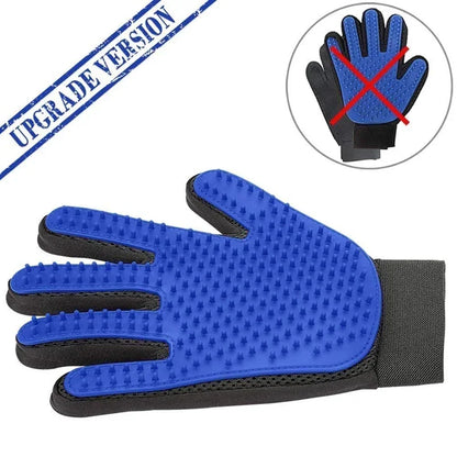 Guantes de aseo para depilación: cepillo de silicona suave para bañar y despojar a las mascotas