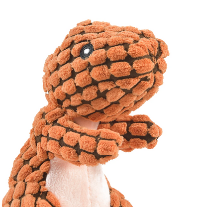 Dinosaurio suave para mascotas: juguete interactivo de peluche para perros y gatos pequeños