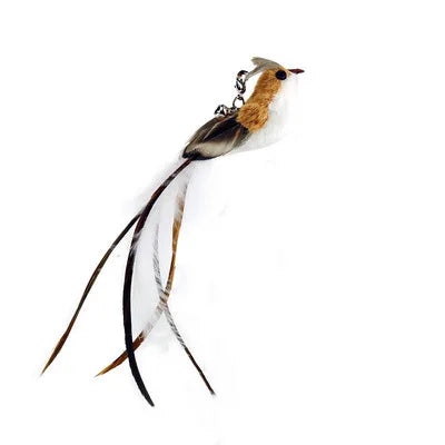 Juguete interactivo de caza para gatos: varita de plumas con campana y ventosa