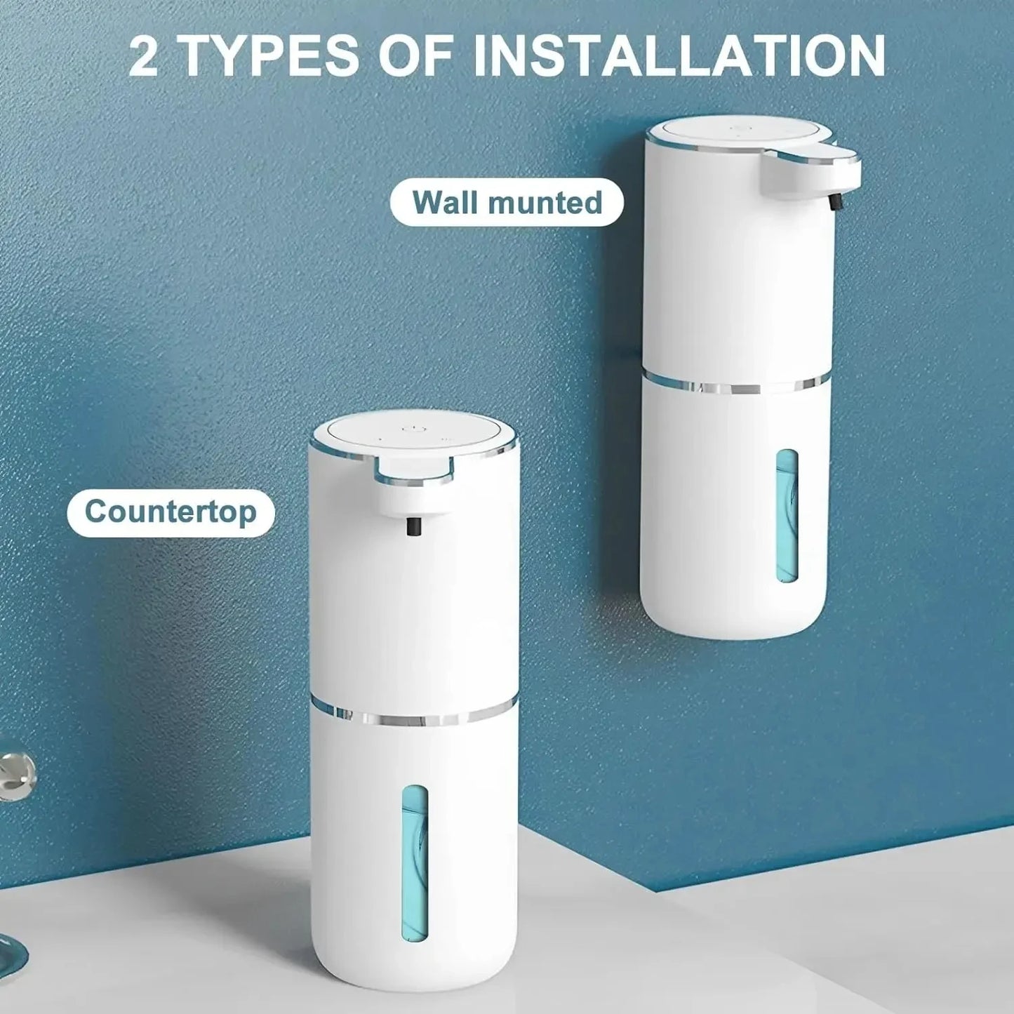 Dispensador de jabón automático inteligente: recargable, sin contacto, con espuma ajustable
