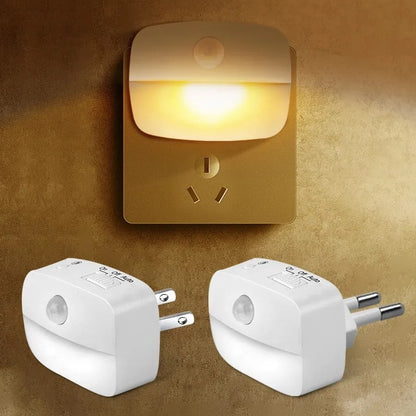 Wireless LED Night Lamp with Motion Sensor – Plug-In Lighting for Kids & Home