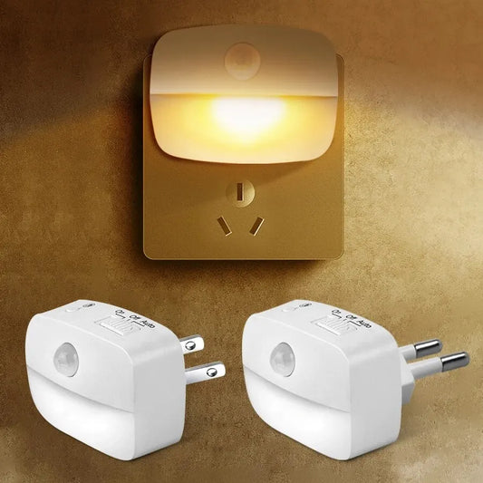 Wireless LED Night Lamp with Motion Sensor – Plug-In Lighting for Kids & Home