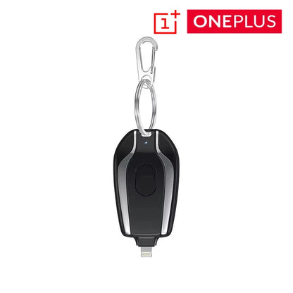 Minibatería externa con llavero ONEPLUS con puertos de carga rápida 3 en 1