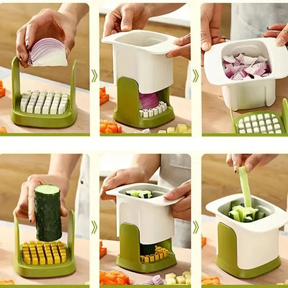 Picadora y rebanadora de verduras multifuncional con mango ergonómico