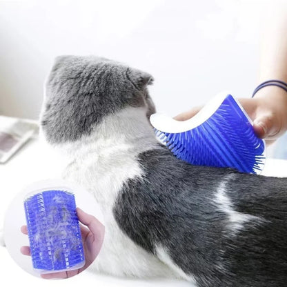 Cepillo de masaje autocuidado para gatos: quitapelos y rascador de pared