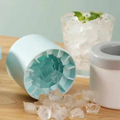 Molde redondo de silicona para cubitos de hielo: compacto, creativo y refrescante