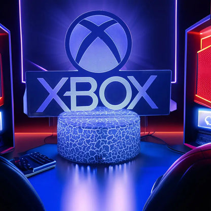 Lámpara LED 3D de neón para gamers: luz nocturna RGB para juegos, dormitorio o decoración de escritorio.