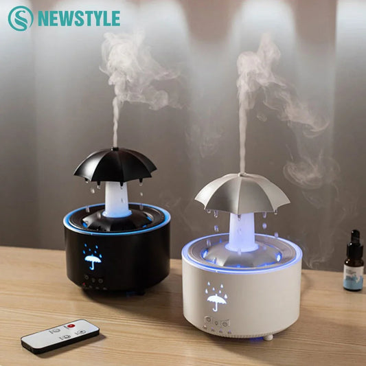 Raindrop Aroma Diffuser & Air Humidifier - Relax with Colourful Mist & Light