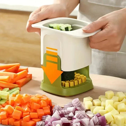 Picadora y rebanadora de verduras multifuncional con mango ergonómico